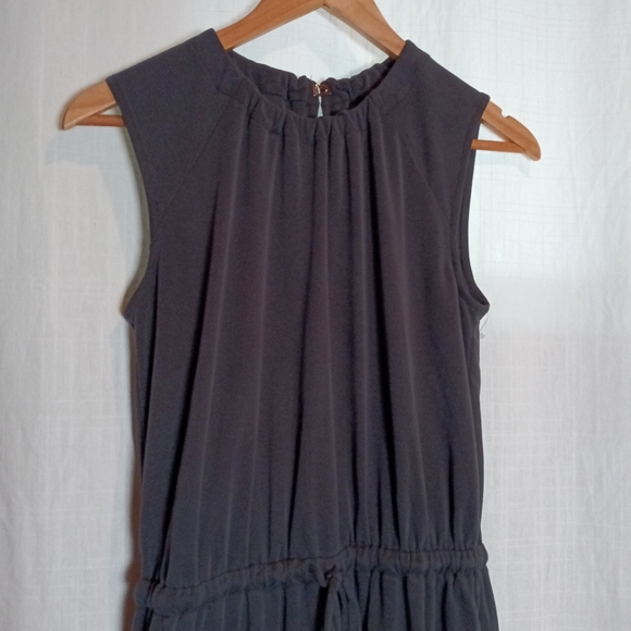 LOFT Ann Taylor Sandwashed Modal Blend Black Knee Length Sleeveless Dress - Picture 4 of 9